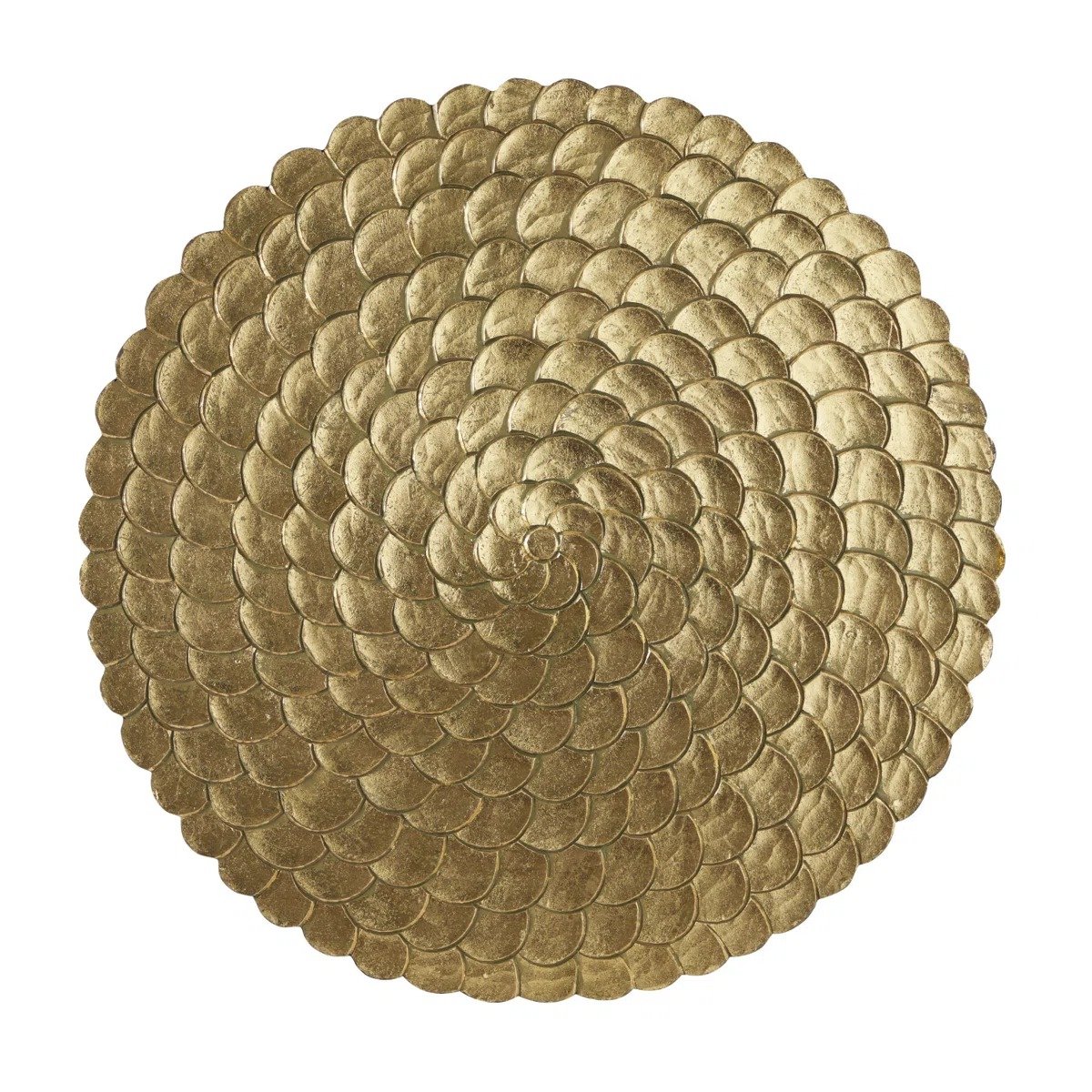 Wood Carved Radial Plate Wall Decor