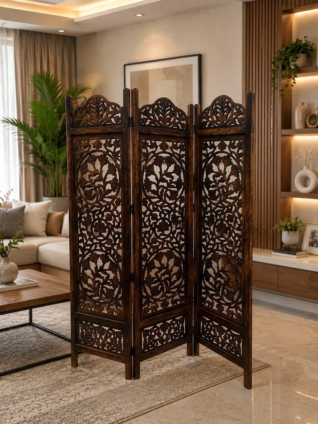 wooden room partition