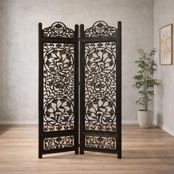Wooden Room Partition and Folding Privacy Screens Wooden Room Divider for Bedroom Home Office Room Divider Room Partition (6 Feet 2 pannel